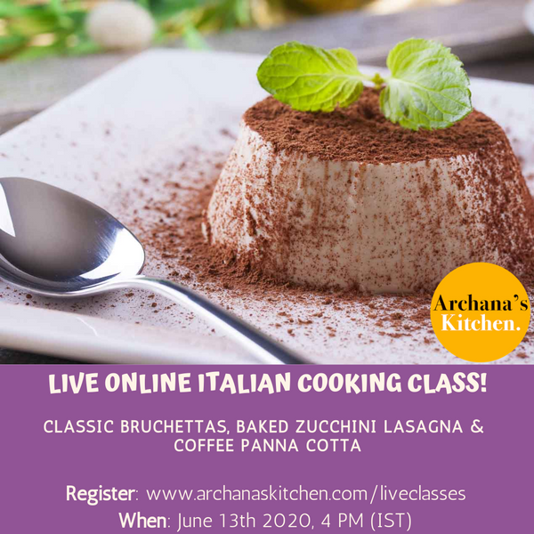 Live Online Cooking Class | June 13th 2020 - Italian Cooking Class - Buon Appetito!